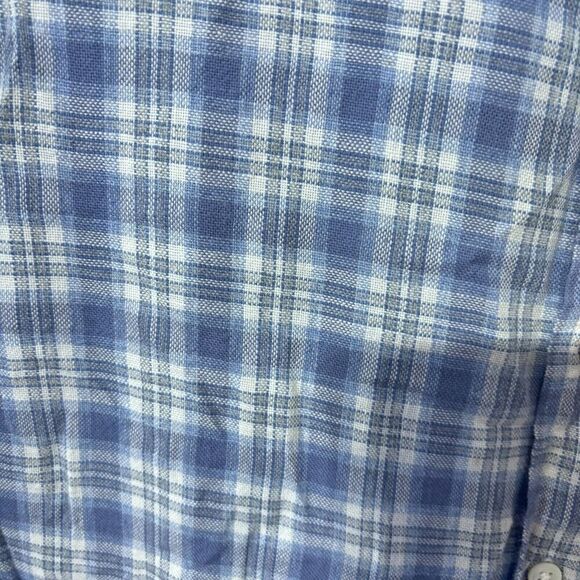 Rails Women's Button-Up Shirt Heather Blue Small Checked Slim Fit Long Sleeve - Picture 4 of 8